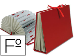 CARPETA FUELLE LIDERPAPEL FOLIO CARTON FORRADO BURDEOS