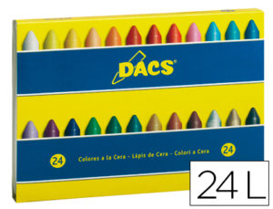 LAPICES CERA DACS CAJA DE 24 COLORES