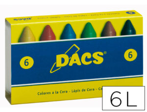 LAPICES CERA DACS CAJA DE 6 COLORES