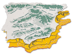 PLANTILLA PLASTICO MAPA ESPAÑA -BOLSA DE 3 22X18 CM