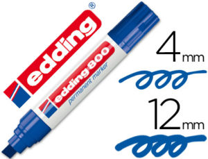 ROTULADOR EDDING MARCADOR PERMANENTE 800 AZUL -PUNTA BISELADA 12 MM