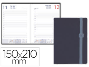 AGENDA ENCUADERNADA LIDERPAPEL LARISIS 15X21 CM 2020 DIA PAGINA COLOR AZUL PAPEL 70 GR