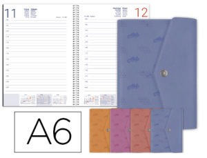 AGENDA ENCUADERNADA LIDERPAPEL THERASIA MINI 2020 DIA PAGINA COLORES SURTIDOS PAPEL 70 GR
