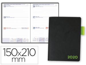 AGENDA ENCUADERNADA LIDERPAPEL SIFNOS A5 2020 SEMANA VISTA COLORES SURTIDOS PAPEL 70 GR