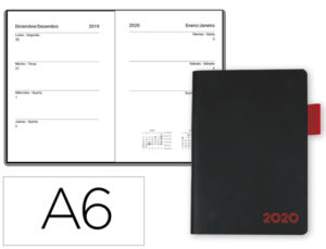 AGENDA ENCUADERNADA LIDERPAPEL SIFNOS A6 2020 SEMANA VISTA COLORES SURTIDOS PAPEL 70 GR