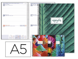 AGENDA ESPIRAL LIDERPAPEL PERISSA A5 2020 SEMANA VISTA PAPEL 80 GR