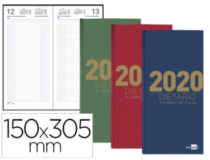 DIETARIO LIDERPAPEL 15X30,5CM 2020 DOS TERCIOS PAPEL 70 GR