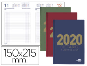 DIETARIO LIDERPAPEL 15X21,5 CM 2020 CUARTO PAPEL 70 GR