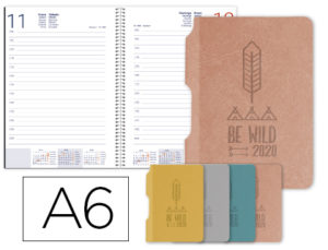 AGENDA ENCUADERNADA LIDERPAPEL SYMI MINI 2020 DIA PAGINA COLORES SURTIDOS PAPEL 70 GR