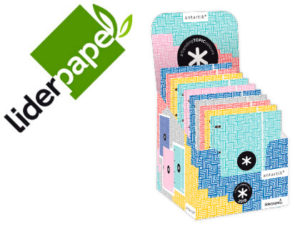 CARPETA LIDERPAPEL ANTARTIK 4 ANILLAS 40 MM MIXTAS A4 FORRADA TRENDING TOPIC 2019 COLORES SURTIDOS