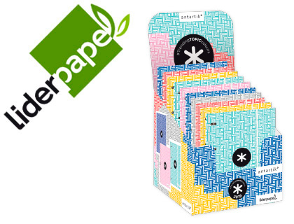 CARPETA LIDERPAPEL ANTARTIK 4 ANILLAS 40 MM MIXTAS A4 FORRADA TRENDING TOPIC 2019 COLORES SURTIDOS