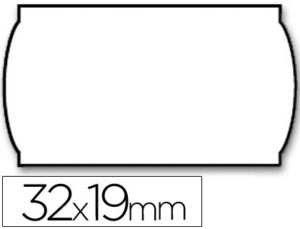 ETIQUETAS METO ONDULADAS 32 X 19 MM LISA BL. ADH 2 -ROLLO 1000 ETIQUETAS