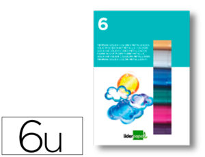 TEMPERA SOLIDA EN BARRA LIDERPAPEL ESCOLAR 10 GR CAJA DE 6 COLORES SURTIDOS