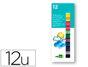 TEMPERA SOLIDA EN BARRA LIDERPAPEL ESCOLAR 10 GR CAJA DE 12 COLORES SURTIDOS