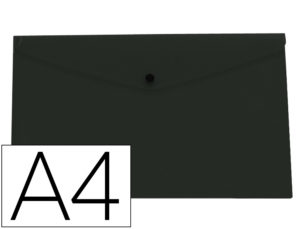 CARPETA LIDERPAPEL DOSSIER BROCHE POLIPROPILENO DIN A4 NEGRO OPACO 50 HOJAS