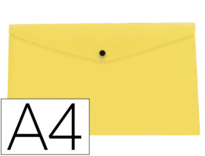 CARPETA LIDERPAPEL DOSSIER BROCHE POLIPROPILENO DIN A4 AMARILLO FLUOR OPACO 50 HOJAS