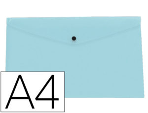 CARPETA LIDERPAPEL DOSSIER BROCHE POLIPROPILENO DIN A4 CELESTE OPACO 50 HOJAS
