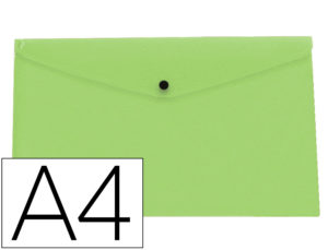 CARPETA LIDERPAPEL DOSSIER BROCHE POLIPROPILENO DIN A4 VERDE MANZANA OPACO 50 HOJAS