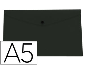 CARPETA LIDERPAPEL DOSSIER BROCHE POLIPROPILENO DIN A5 NEGRO OPACO