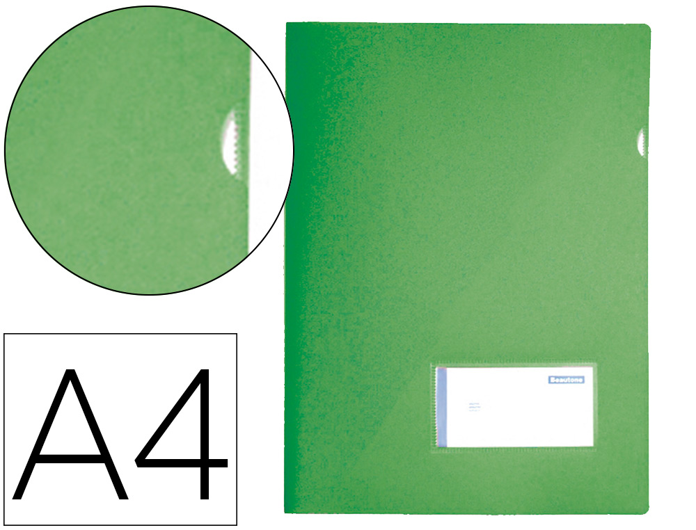 CARPETA LIDERPAPEL DOSSIER A4 U ERO VERDE MANZANA OPACO