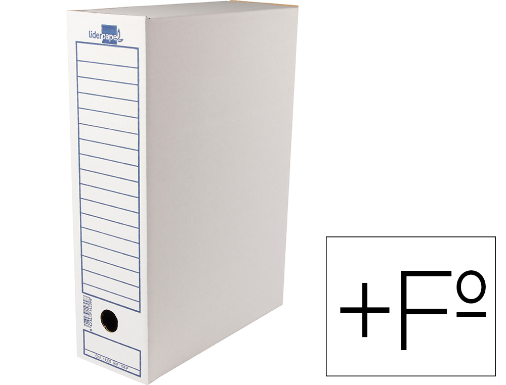 CAJA ARCHIVO DEFINITIVO LIDERPAPEL CARTON 340 G/M2 FOLIO PROLONGADO