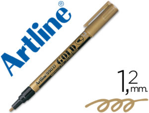 ROTULADOR ARTLINE MARCADOR PERMANENTE PUNTA METALICA EK-990 ORO -PUNTA REDONDA 1.2 MM