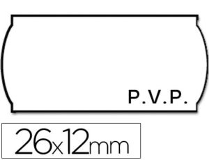 ETIQUETAS METO ONDULADAS 26 X 12 MM PVP BL. ADH 2 -ROLLO 1500 ETIQUETAS TROQUELADAS