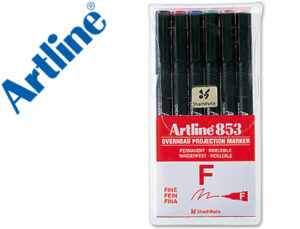 ROTULADOR ARTLINE RETROPROYECCION PUNTA FIBRA EK-853 6W -BOLSA DE 6 ROTUL. -PUNTA REDONDA 0.5 MM