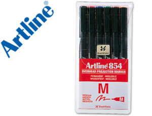 ROTULADOR ARTLINE RETROPROYECCION PUNTA FIBRA EK-854 6W -BOLSA DE 6 ROTUL. -PUNTA REDONDA 1 MM