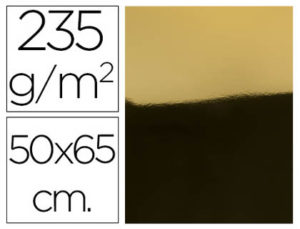 CARTULINA LIDERPAPEL 50X65 CM 235G/M2 METALIZADA ORO