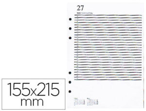RECAMBIO AGENDA ANILLAS MIQUELRIUS 155X215 MM INTEGRALPLUS DIA PAGINA