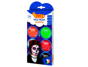 CREMA MAQUILLAJE JOVI FACE PAINT HALLOWEEN CAJA DE 6 BOTES COLORES SURTIDOS 8 ML + ACCESORIOS