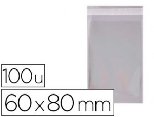 BOLSA POLIPROPILENO APLI 60X80 MM TRANSPARENTE CIERRE ADHESIVO PAQUETE DE 100 UNIDADES