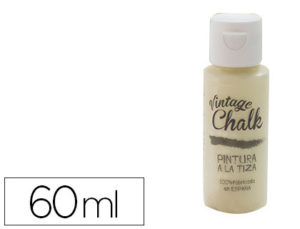 PINTURA ACRILICA VINTAGE CHALK EFECTO TIZA AMARILLO VAINILLA VC-05 BOTE DE 60 ML