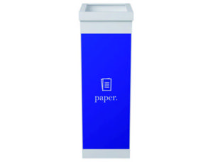 CONTENEDOR PAPELERA RECICLAJE PAPERFLOW CON TAPA POLIESTIRENO PARA PAPELES 60 L 76X36,3X26,3 CM