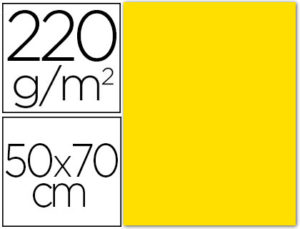 CARTULINA LISA/RUGOSA 2 TEXTURAS 50X70 CM 220G/M2 AMARILLO