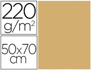 CARTULINA LISA/RUGOSA 2 TEXTURAS 50X70 CM 220G/M2 CREMA
