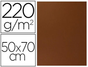 CARTULINA LISA/RUGOSA 2 TEXTURAS 50X70 CM 220G/M2 MARRON CHOCOLATE