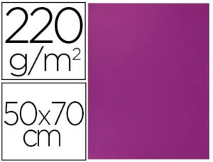 CARTULINA LISA/RUGOSA 2 TEXTURAS 50X70 CM 220G/M2 MORADO