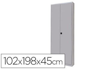 ARMARIO METALICO ROCADA DOS PUERTAS BATIENTES INCLUYE CUATRO BALDA 102X198X45 CM ACABADO AC00 GRIS/GRIS