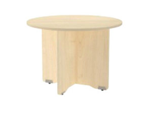 MESA DE REUNION ROCADA MEETING 3006AA01 ESTRUCTURA MADERA HAYA EN ASPAS TABLERO HAYA 120 CM DIAMETRO