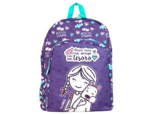 CARTERA ESCOLAR LOVE&CHILD MOCHILA ADAPTABLE A CARRO POLIESTER QUIEN TIENE UN AMIGO TIENE UN TESORO COLOR