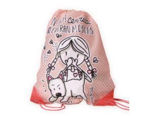 CARTERA ESCOLAR LOVE&CHILD MOCHILA SACO POLIESTER CON CUERDAS Y CANTONERAS EN BOCA CERRADA NO ENTRAN MOSCAS
