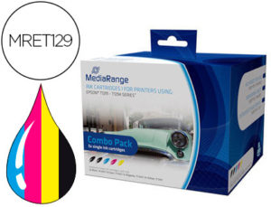 INK-JET MEDIARANGE COMPATIBLE EPSON T1291/T1294 MULTIPACK DE 5 UNIDADES NEGRO(2) / AMARILLO / CIAN / MAGENTA