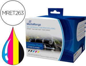 INK-JET MEDIARANGE COMPATIBLE EPSON T2621/T2631 / T2634 MULTIPACK DE 5 UNIDADES NEGRO(2) / AMARILLO / CIAN /