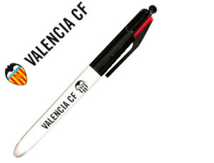 BOLIGRAFO BIC 4 COLORES BLANCO Y NEGRO VALENCIA CF