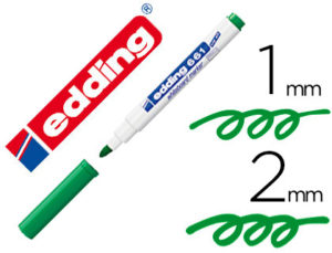 ROTULADOR EDDING PARA PIZARRA BLANCA 661 COLOR VERDE PUNTA REDONDA 1-2 MM RECARGABLE