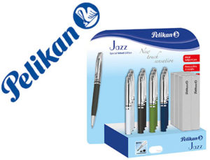 BOLIGRAFO PELIKAN JAZZ VELVET EXPOSITOR DE 12 UNIDADES + ESTUCHE DE REGALO