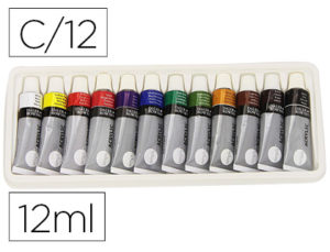 PINTURA ACRILICA DALER ROWNEY SIMPLY CAJA DE 12 COLORES SURTIDOS TUBO DE 12 ML