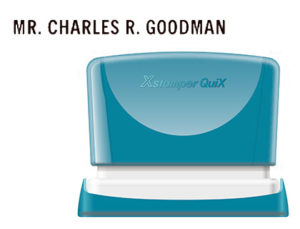 SELLO X’STAMPER QUIX PERSONALIZABLE COLOR NEGRO MEDIDAS 4X60 MM Q-05